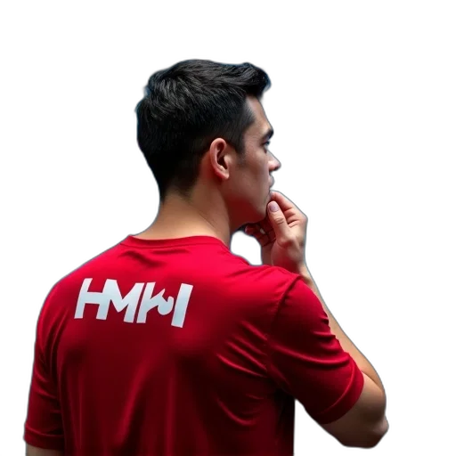 staff, hair, red, man transparent PNG cut-out