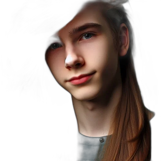 hair, face, hat, creature transparent PNG cut-out