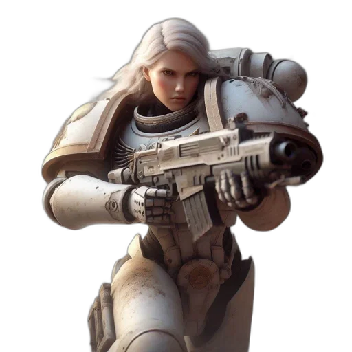 weapon, robot, face, staff transparent PNG cut-out