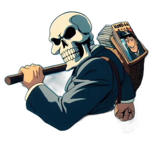 weapon, staff, mask, comic book art transparent PNG cut-out
