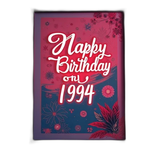 photorealistic, birthday, poster, flashback transparent PNG cut-out