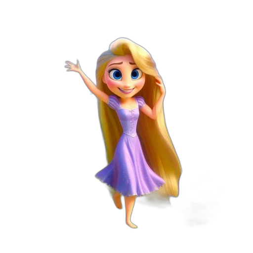 dress, staff, hair, crown transparent PNG cut-out