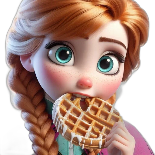 food, face, dress, 3d render transparent PNG cut-out
