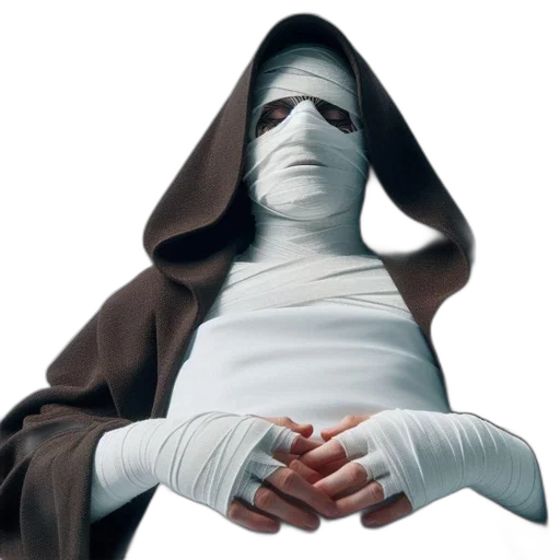 mask, staff, jacket, creature transparent PNG cut-out