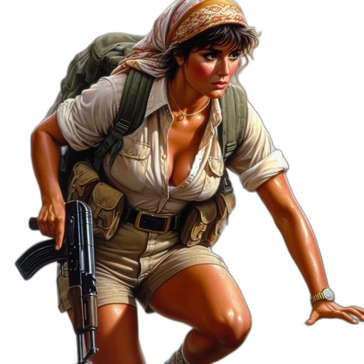 weapon, concept art, photorealistic, comic book art transparent PNG cut-out
