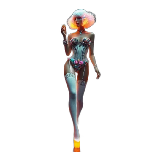 robot, staff, creature, dress transparent PNG cut-out