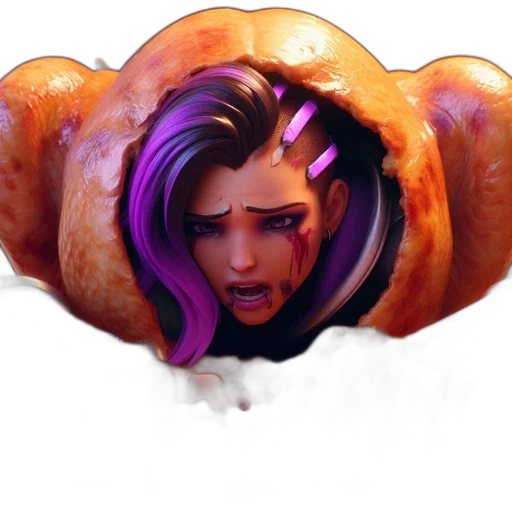 food, face, creature, hair transparent PNG cut-out