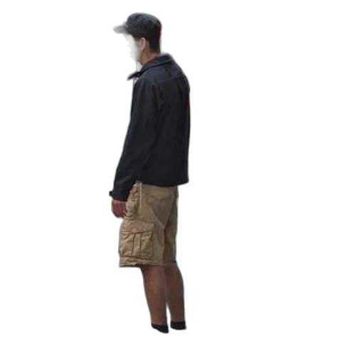 jacket, umbrella, hat, staff transparent PNG cut-out