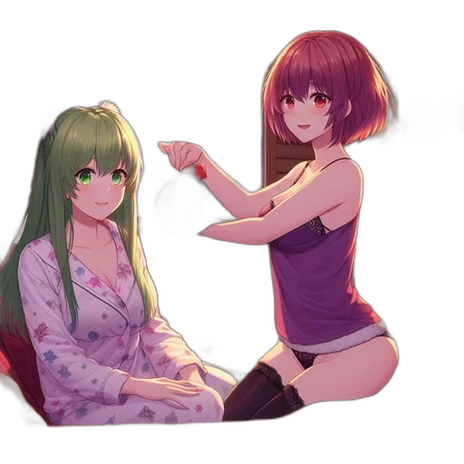 dress, hair, weapon, anime transparent PNG cut-out