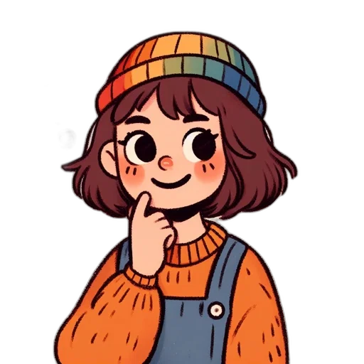 hat, face, staff, creature transparent PNG cut-out