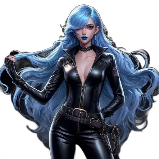 hair, comic book art, concept art, fantasy art transparent PNG cut-out