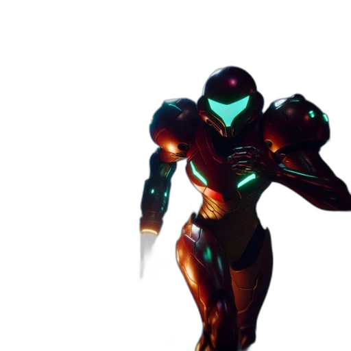 robot, weapon, concept art, 3d render transparent PNG cut-out
