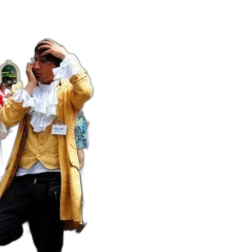 jacket, man, yellow, coat transparent PNG cut-out