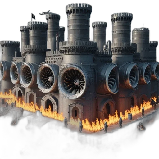 building, 3d render, concept art, fantasy art transparent PNG cut-out