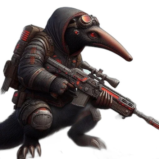 creature, animal, weapon, staff transparent PNG cut-out