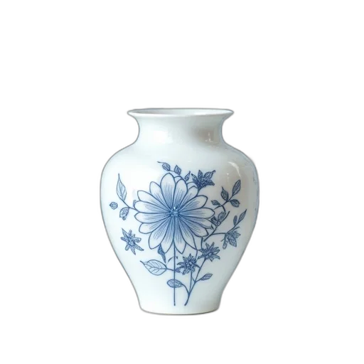 bottle, flower, 3d render, photorealistic transparent PNG cut-out