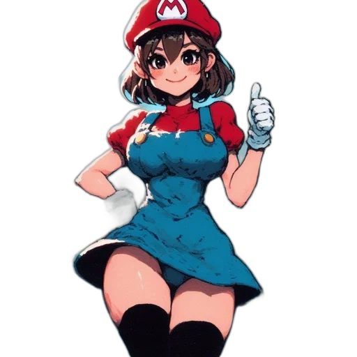dress, staff, hat, weapon transparent PNG cut-out