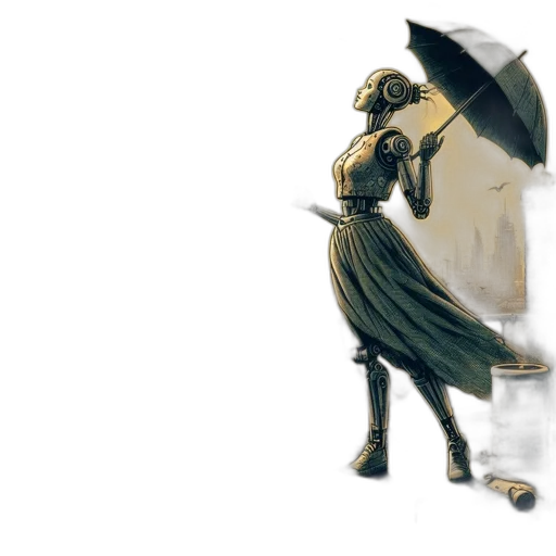 umbrella, dress, mask, sword transparent PNG cut-out