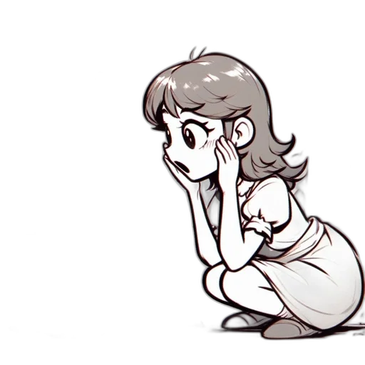 dress, face, hair, staff transparent PNG cut-out
