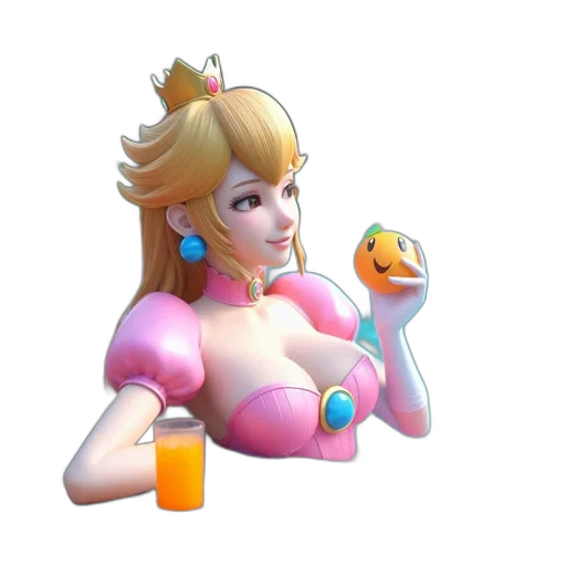 crown, dress, weapon, 3d render transparent PNG cut-out