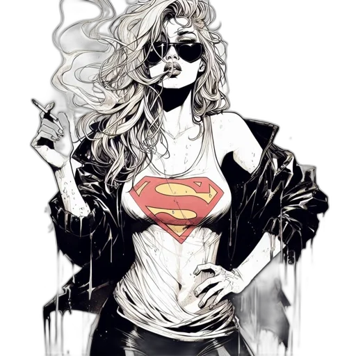comic book art, concept art, cartoon, fantasy art transparent PNG cut-out