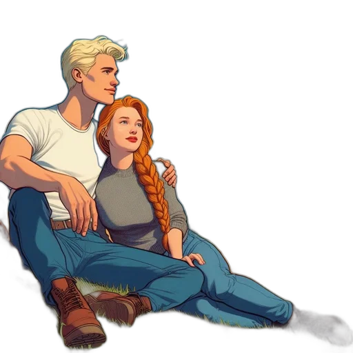 concept art, comic book art, pixel art, watercolor transparent PNG cut-out