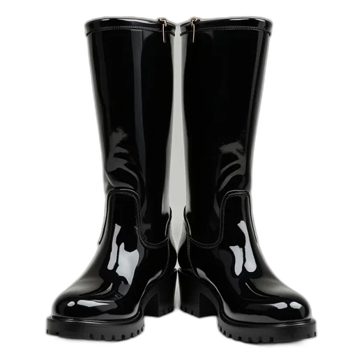 shoes, black, patent, boots transparent PNG cut-out