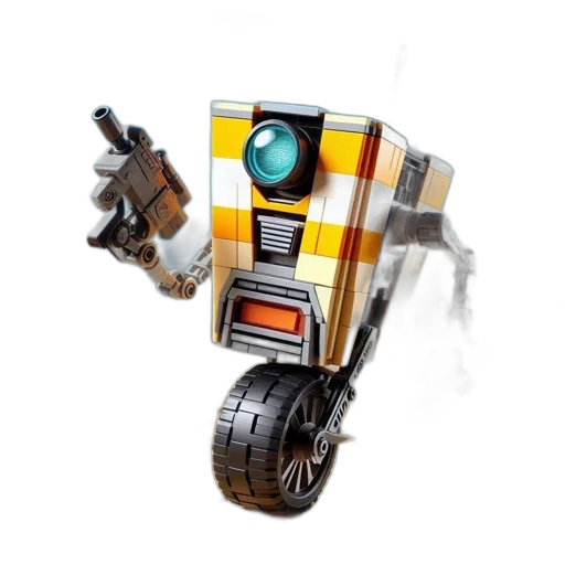 robot, weapon, 3d render, concept art transparent PNG cut-out