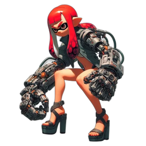 robot, dress, animal, weapon transparent PNG cut-out