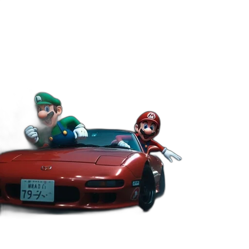 car, 3d render, concept art, green transparent PNG cut-out