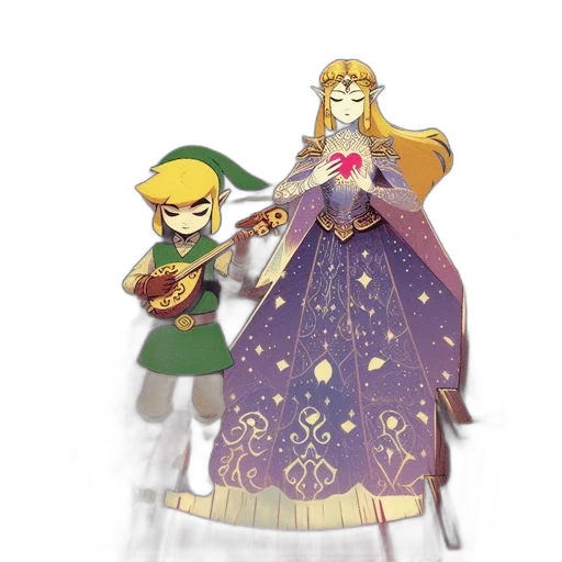 dress, crown, mask, weapon transparent PNG cut-out