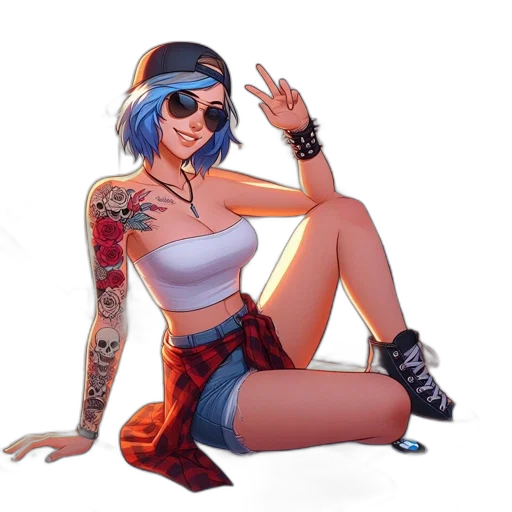 cyberpunk, concept art, cartoon, comic book art transparent PNG cut-out