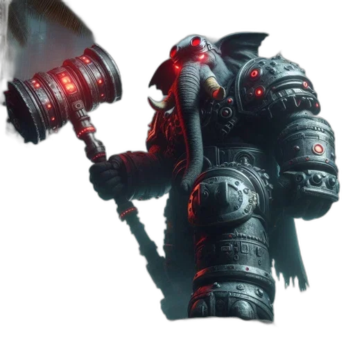 robot, weapon, staff, sword transparent PNG cut-out