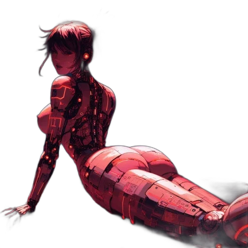 robot, dress, creature, weapon transparent PNG cut-out