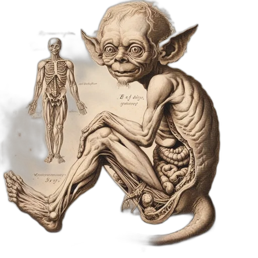 creature, staff, concept art, fantasy art transparent PNG cut-out