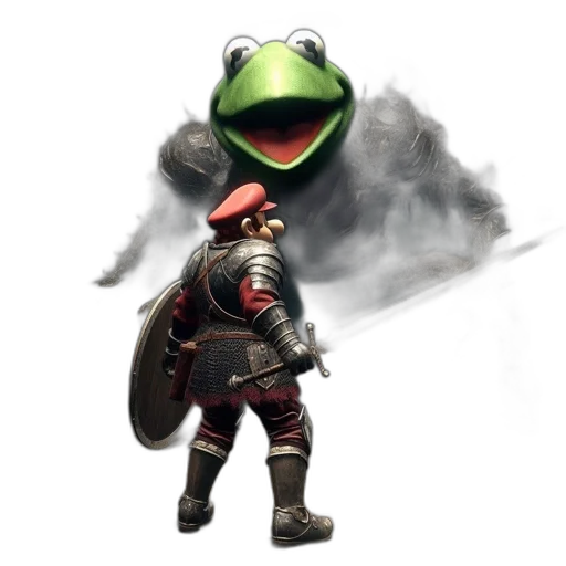 dragon, hat, staff, animal transparent PNG cut-out