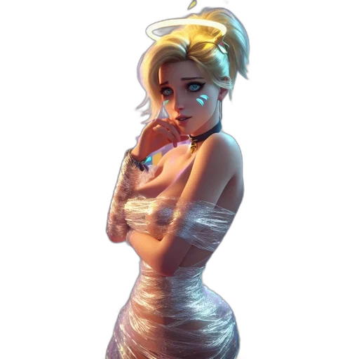 dress, concept art, pixel art, cyberpunk transparent PNG cut-out
