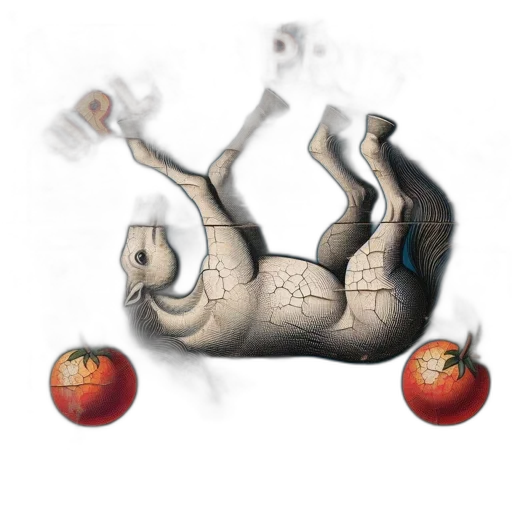 dragon, food, mask, creature transparent PNG cut-out