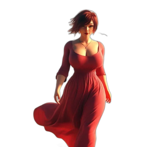dress, concept art, 3d render, fantasy art transparent PNG cut-out