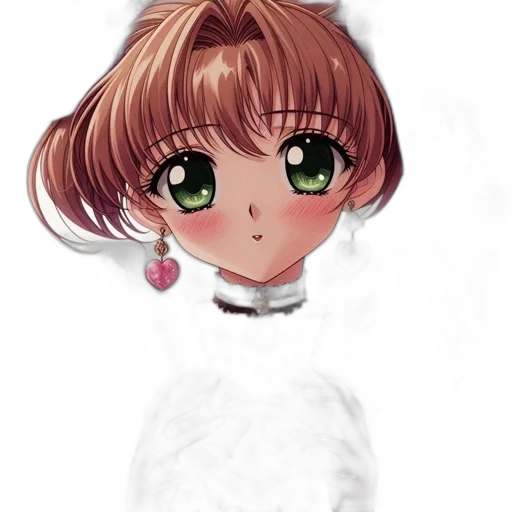 face, staff, jewelry, anime transparent PNG cut-out
