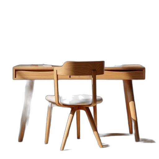 furniture, 3d render, earth tones, wooden transparent PNG cut-out
