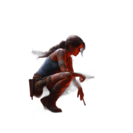 creature, weapon, hair, dress transparent PNG cut-out
