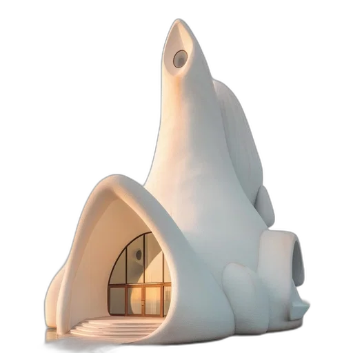 building, 3d render, concept art, modern transparent PNG cut-out