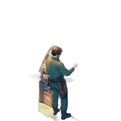 staff, robot, jacket, furniture transparent PNG cut-out