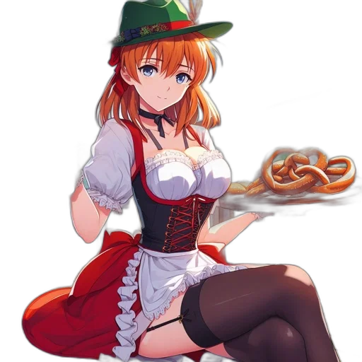 food, dress, hat, staff transparent PNG cut-out