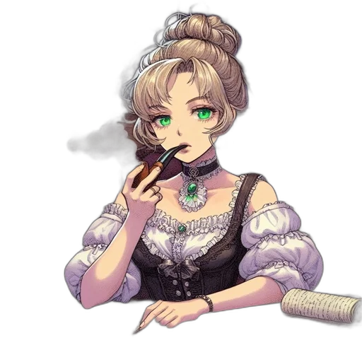 staff, dress, jewelry, pixel art transparent PNG cut-out
