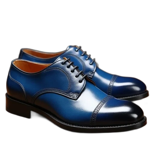 shoes, photorealistic, blue, new transparent PNG cut-out