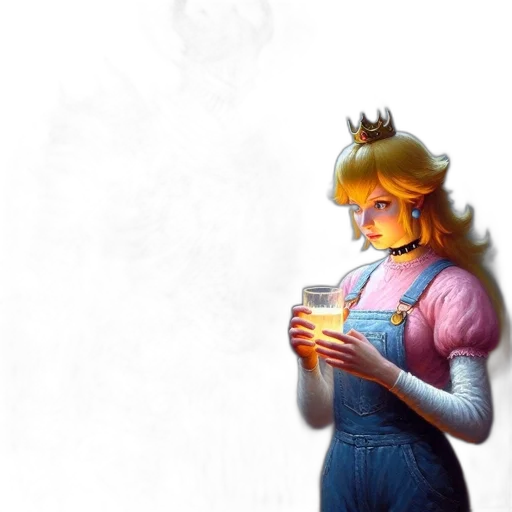 crown, dress, staff, robot transparent PNG cut-out