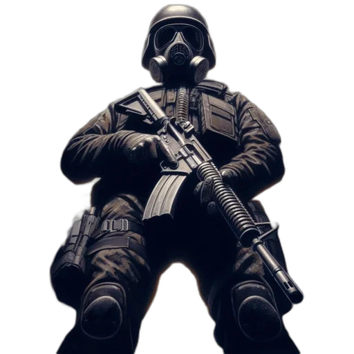 weapon, robot, staff, mask transparent PNG cut-out