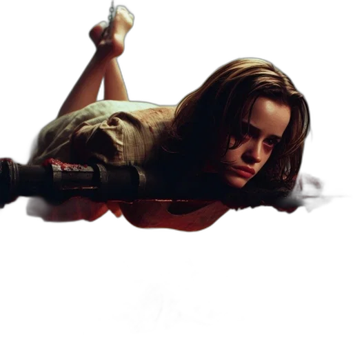 hair, weapon, shoes, photorealistic transparent PNG cut-out